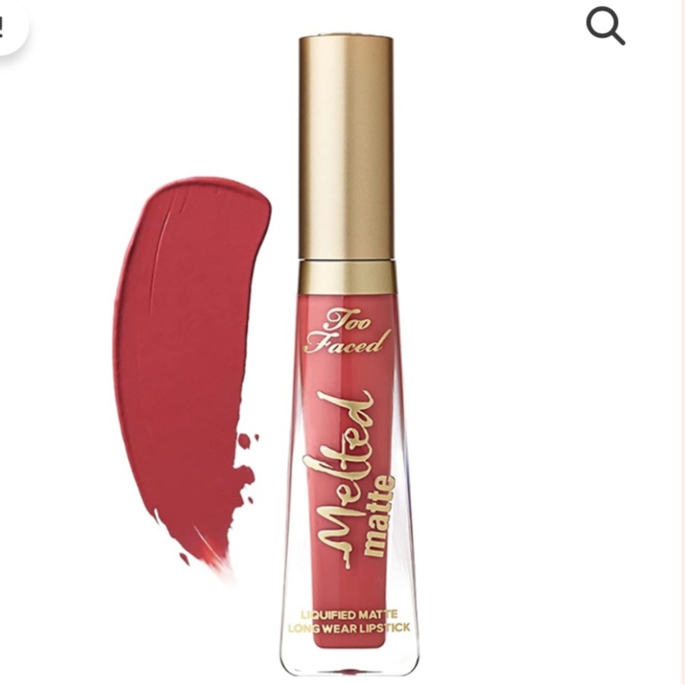 NEW FULL SIZE TOO FACED MELTED MATTE LIQUIFIED LIPSTICK IN SHADE STRAWBERRY HILL